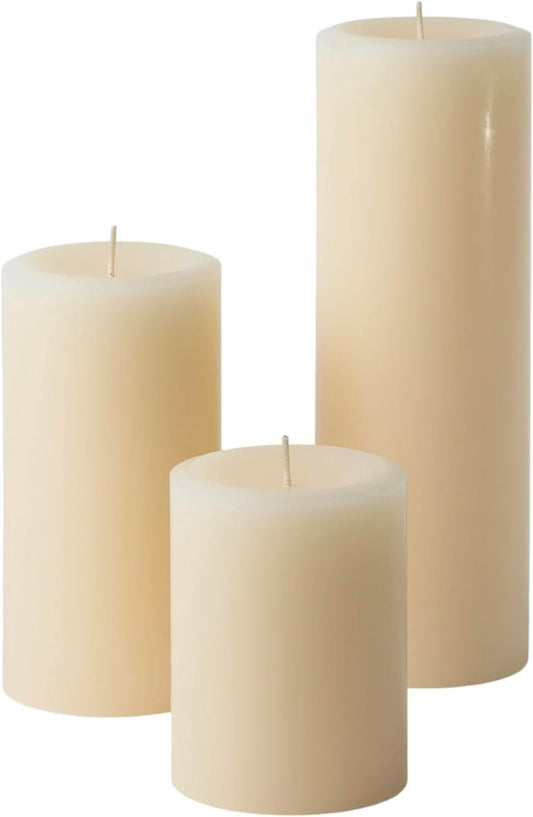 Assorted Unscented Candles (Set of 3) - AllWhatYouDesire